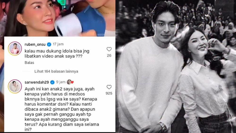 Komentar Ruben Onsu di salah satu akun fans membuat Sarwendah meradang [Instagram]